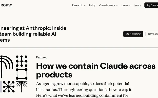 「Engineering at Anthropic」のページ上部の画面